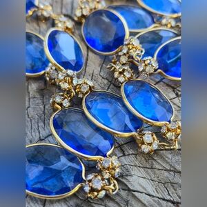 Cobalt Blue Bezel Set Necklace